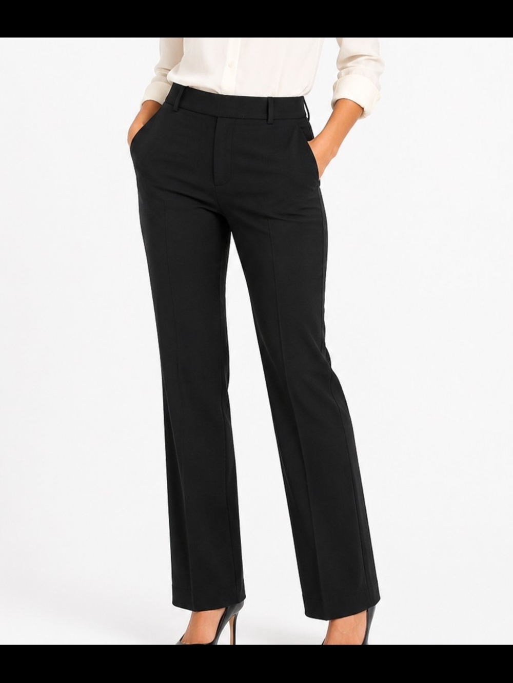 Liz Claiborne Black Straight-Leg Dress Pants